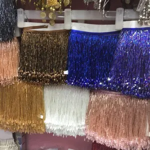 Costumes décoratifs pour femmes, 15cm de largeur, jouet à frange avec perles et pampilles