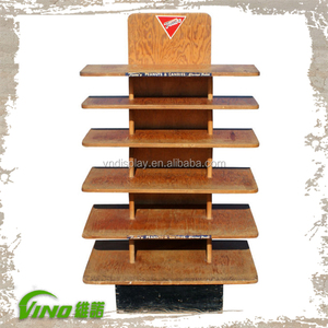 6 étagères de rechange en bois, étagère à vêtements avec une base en métal, pliante, présentoir pour magasin de sport, pour supermarché - Product Image 5