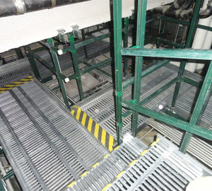 Interblocco reticolo di sicurezza plancia in metallo impugnatura con montante mezzanino Decking con finitura a trama semplice taglio traforato lavorato - Product Image 5