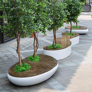 <span class=keywords><strong>Panca</strong></span> Lounge Rotonda <span class=keywords><strong>da</strong></span> <span class=keywords><strong>Esterno</strong></span> in Legno di Mango per Parco e Strada - Product Image 2