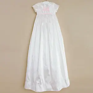 Платье на крестины, платье для крещения для маленьких девочек, длина в пол, с аппликацией в виде святых платья вышитые платья для новорожденных девочек, От 0 до 2 лет