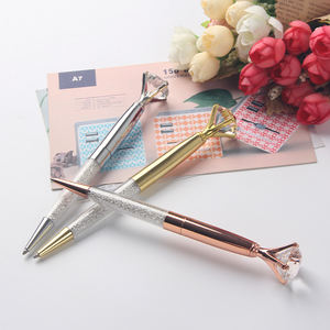 ¡Jingda marca regalo de boda, recuerdo de pluma de diamante Logotipo de diamantes de oro rosa de cristal - Product Image 5