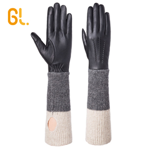 GL59 <span class=keywords><strong>guanti</strong></span> moda donna inverno <span class=keywords><strong>guanti</strong></span> lunghi in pelle <span class=keywords><strong>con</strong></span> dito Touchscreen - Product Image 4