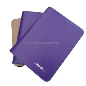 Custom design purple discoloration A5 PU leather diary cover file folder portfolio