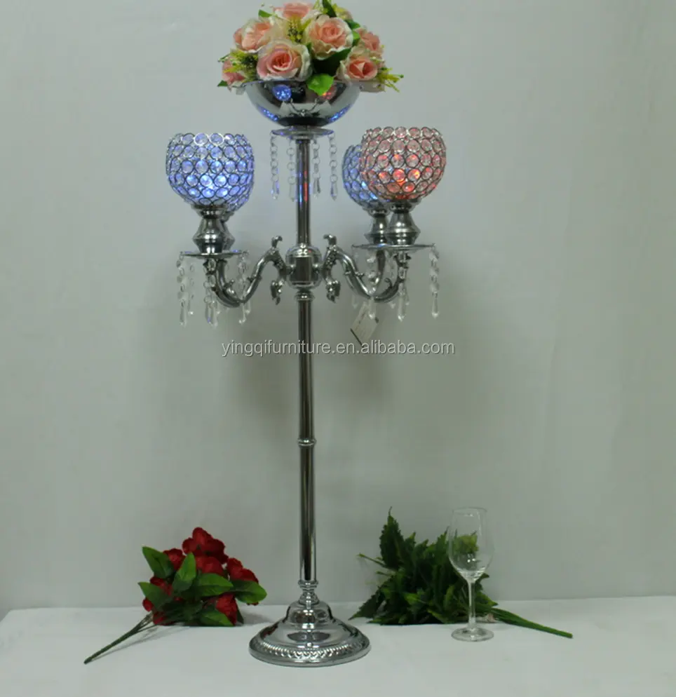 Suporte de mesa de flores de cristal