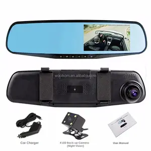 4.3'' TFT LCD Display 1920*1080P/30fps 140 Degree 1080P Vehicle Blackbox Car DVR Car Rearview Mirror