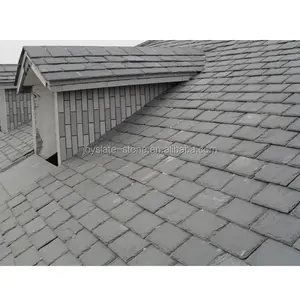 Custom style building materials 40*25cm natural stone black roof slate