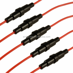 Porta fusibili in vetro in linea 6x30mm UL1015 16AWG 15 + 15CM AGC porta fusibili a prova di schizzi a vite