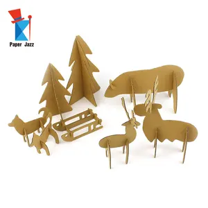 Hot Sale Custom DIY Figures for Kids Cardboard Puzzle Drawing Toys 6 Gouache Color + 1 Brush Kit Paper Jazz