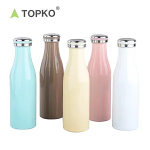 TOPKO 350毫升500毫升牛奶真空保温双壁不锈钢水瓶