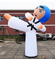 Meilleur prix, poupée géante gonflable de karaté, personnage de dessin animé pour la publicité, ballon gonflable qui frappe
