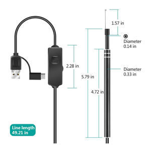 Câmera de inspeção visual barata 3 em 1, popular, barata, <span class=keywords><strong>usb</strong></span>, otoscópio, câmera para garganta do nariz do ouvido - Product Image 5