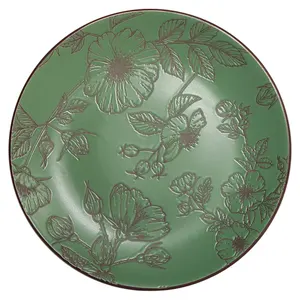 Wholesale cheap bulk food stoneware & porcelain plate,ceramic hotel used salad / dessert / soup / dinner plates,restaurant plate