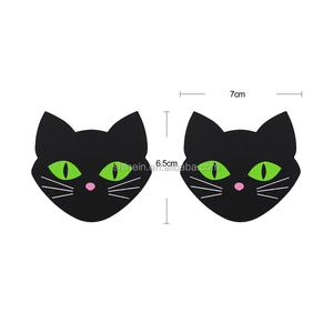 Großhandel Schwarze Katze Niedliche Satin Einweg <span class=keywords><strong>Sexy</strong></span> Brustaufkleber Damen Nippelabdeckung Sticker - Product Image 3