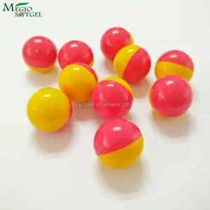 Yellow pink shell yellow filling 0.5 cal PEG gelatin paintball pellets