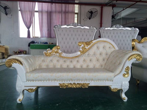 Hot Sale Cheap Wholesale Banquet Party Hotel Luxury Baroque Royal Throne Wedding Sofa - Product Image 5