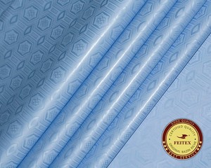 2017 Sky Blue Latest Design Guinea Brocade Styles <strong>Sewing</strong> <strong>Material</strong> for Women African Bazin Clothes Wholesale Fabric - Product Image 4