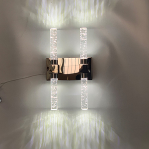 Crystal Led <strong>Wall</strong> Sconce Luxury Bedroom <strong>Wall</strong> Sconce Rose Gold &amp; <strong>Chrome</strong> Modern <strong>Wall</strong> <strong>Light</strong> for Hotel - Product Image 2