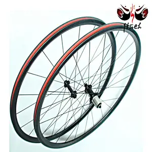 सुपर प्रकाश केवल 1300g सड़क साइकिल wheelset 700c * 25mm, अग्निपरीक्षा रिम