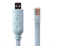 Câble de console USB plat bleu vers série RS232 avec fonction de rotation à 180 degrés 5A charge rapide longueur 1.8M pour routeurs Rj45