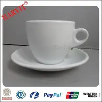 90cc copos de café expresso italianos e macchiato, com logotipo personalizado/copo de porcelana e molhador
