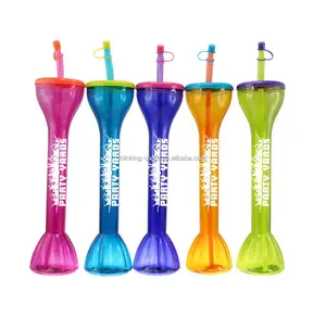 Multi Color mancuerna de plástico fiesta Patio de vidrio personalizadas para tazas