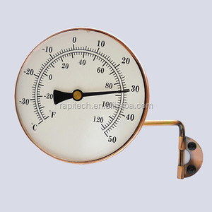 Household Metal <b>Wall</b> Mounted Scale <b>Thermometer</b> RAPITECH TH028 18.5cmL X 10cmDia for Indoor/Outdoor Use - Product Image 6