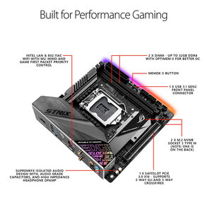 A. sus rog strix Z390-I placa-mãe de jogos usado, com soquete lga1151 para 9th/ 8th gen intel core desktop processadores - Product Image 2