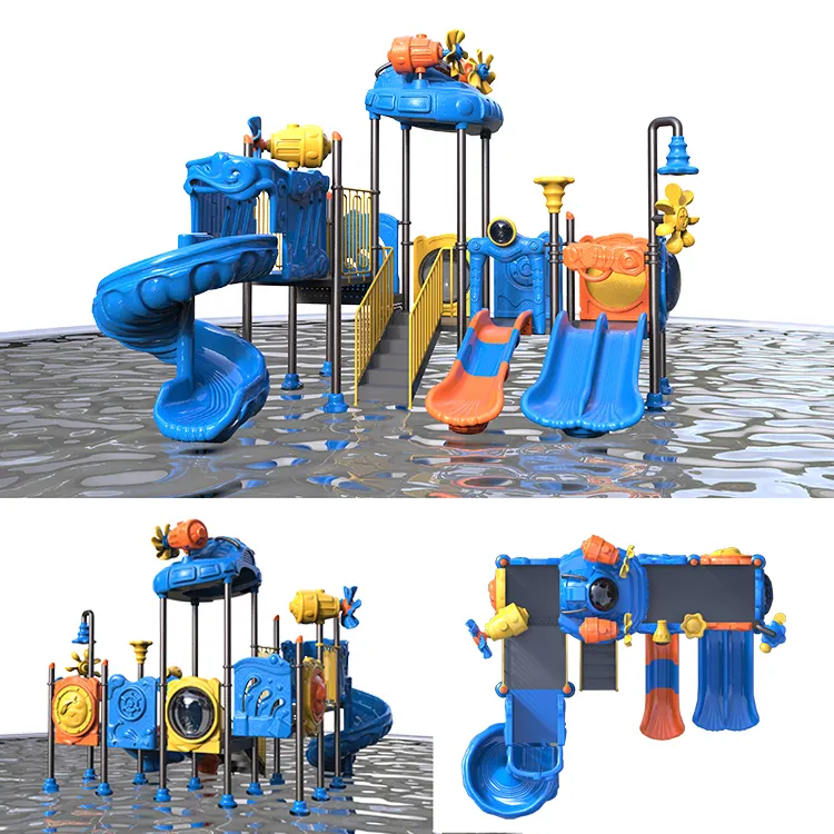 नई डिजाइन मज़ा स्लाइड मनोरंजन उपकरण स्प्रे पानी पार्क
