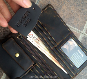 Portefeuille en cuir véritable pour hommes Portefeuille en cuir vieilli - Product Image 3