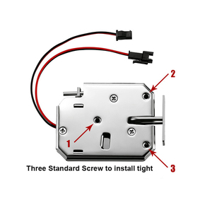 Cerradura Eléctrica de Control, Cerradura Electromagnética de 12 V CC y 2 A <span class=keywords><strong>para</strong></span> Puerta, Armario, Cajón, Casilleros, Pestillo de Acero al Carbono, Candado Negro - Product Image 2