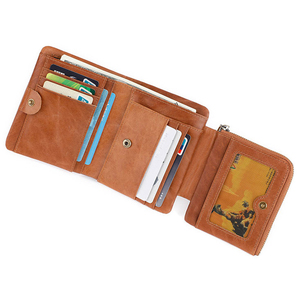 Genuino billetera cuero hombre <span class=keywords><strong>marvel</strong></span> billetera RFID con cadena tarjetero de cuero para hombre sublimar caballero - Product Image 1