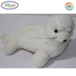 D449 Vente en gros usine Jouet en peluche <span class=keywords><strong>phoque</strong></span> harpe blanc scintillant, doux et naturel, conforme aux normes CPC ASTM F963, <span class=keywords><strong>animal</strong></span> marin pour bébé - Product Image 3
