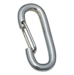 Mousqueton à ressort de forme ovale à ressort de type rond zingué - Product Image 1