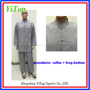 Gros coton han vêtements kungfu de Shaolin moine bouddhiste uniformes bouddhisme kungfu robes - Product Image 2