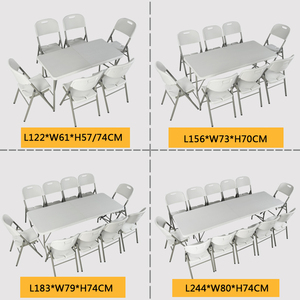 Thiết kế hiện đại xách tay nhựa gấp bảng và ghế <span class=keywords><strong>Set</strong></span> Trắng HDPE có thể gập lại chất liệu cho các sự kiện ngoài trời trong Dubai - Product Image 2