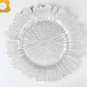 Plaque de base décorative <span class=keywords><strong>pour</strong></span> mariage, rétro, chargeur en verre doré, soirée - Product Image 3