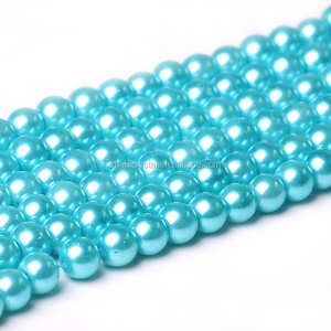 Colorful Crystal Pearls Round Glass <strong>Beads</strong> for Jewelry Making