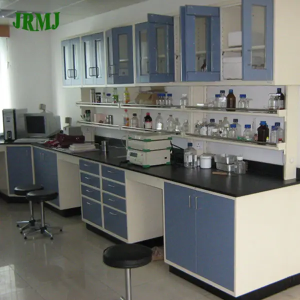 Furnitur Laboratorium Kabinet Logam dan Kayu Epoxy Resin 16Mm 19Mm untuk Sekolah