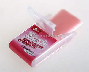 De sucre livraison oral haleine fraîche Strawberry mint bandes - Product Image 1