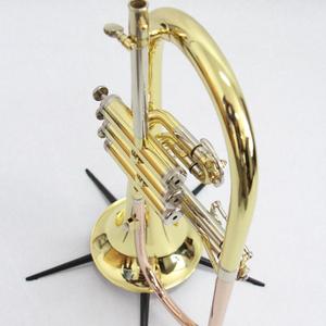 <span class=keywords><strong>Trombone</strong></span> de marche en Si bémol Focus FFG-200 Weifang, laqué or, en laiton léger avec pistons en acier inoxydable - Product Image 4