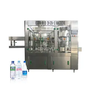 Mini PET bottle drinking mineral water filling capping processing machine / bottling plant / filler capper cost