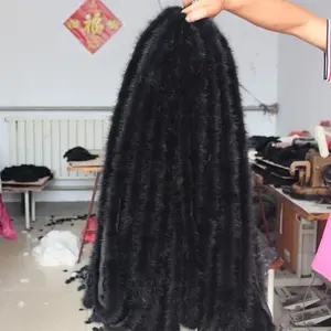 ALICEFUR preços Por Atacado tiras de pele de vison real natural mink fur trimming