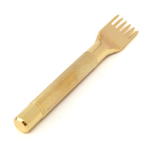 Alat Pemotong Kulit Gigi Asli Lebar 1.5Mm Laras <span class=keywords><strong>3Mm</strong></span>, Peralatan Pelubang Kulit Kerajinan Jahit Renda Pahat Pelubang 1/2/4/6 - Product Image 6