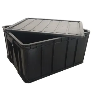 Hot Sale Antistatic Crate ESD Circulation Carton Box for PCB Black Electronic ESD Plastic Anti Static Package and Storage Accept