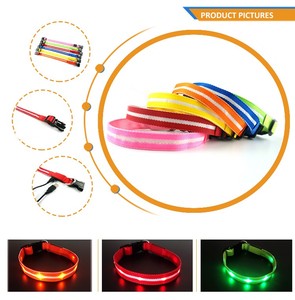 Grosir Desain Anjing Ikat Pinggang Anjing USB Jerman Kalung Anjing LED Dapat Diisi Ulang Kalung Lampu