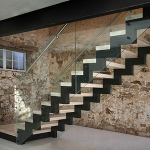 Schwarz pulver beschichtet stringer treppen in zig zag design - Product Image 2