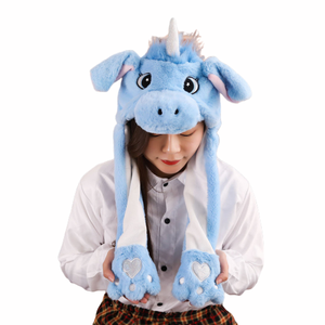 2020 kawaii Corea comparte felpa suave divertido pellizcar Orejas de conejo y unicornio Orejas de conejo móvil sombrero - Product Image 4