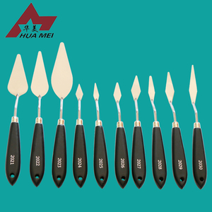 سكين أسود من الفولاذ المقاوم للصدأ للحام بمقبض خشبي/سكين لوحة/ملعقة - Product Image 3