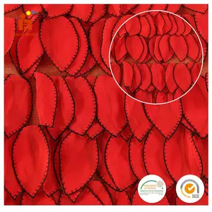 2016 फैक्टरी थोक क्लासिक लाल पुष्प कढ़ाई पैच कपड़े के लिए पोशाक